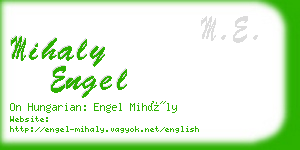 mihaly engel business card